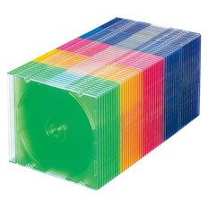 Blu-rayDVDCDケース(スリムタイプ50枚セット5色ミックス)