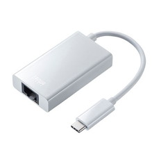 有線LANアダプタ(USB　Type-C-LAN変換･USBハブ付き･Gigabit対応･ホワイト)