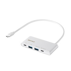 USB　3.2(Gen　2)バスパワー4ポートPD対応ハブ　ホワイト