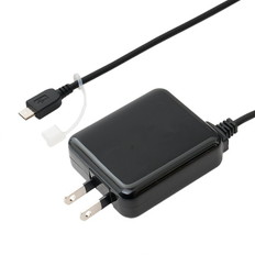 3.5m　ロングケーブル一体型　USB　microB対応　充電用ACアダプタ　ブラック