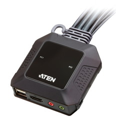 2ポート　USB　HDMIケーブルKVMスイッチ(4K対応)