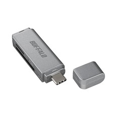 USB3.0　Type-C　カードリーダー　SD用直挿　シルバー