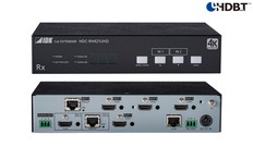 4K対応2入力5分配出力ツイストペアケーブル受信器