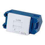 アドバンスSJJ型情報モジュラCAT6埋込型プラグ接続型セラミックホワイト
