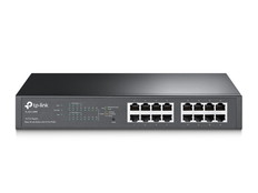 16ポート　ギガビット　デスクトップ/1Uラックマウント　スイッチ　(PoE+　8ポート搭載)