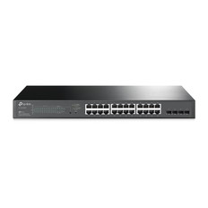 JetStream　24-Port　Gigabit　Smart　PoE+　Switch　with　4　SFP　Slots