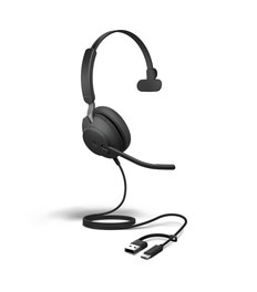 Jabra　Evolve2　40　SE　MS　Mono　USB　C/A(USBヘッドセット)