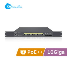 10G　x8　PoE++　SFP　plus　x4　PoE給電　:　410W　50℃