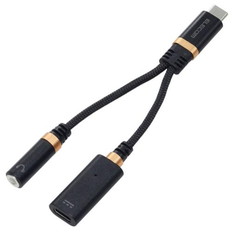 USB　Type-C(TM)　-　φ3.5mm変換ケーブル(高耐久/27W)