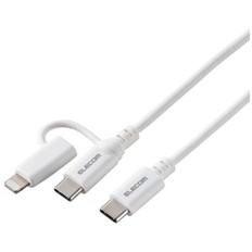 2in1ケーブル(USB　Type-C　-　USB　Type-C/Lightning変換/MFi認証)