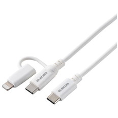 2in1ケーブル(USB　Type-C　-　USB　Type-C/Lightning変換/MFi認証)