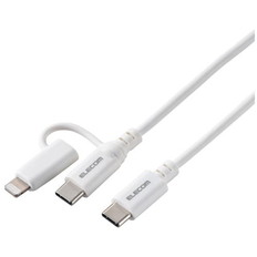 2in1ケーブル(USB　Type-C　-　USB　Type-C/Lightning変換/MFi認証)