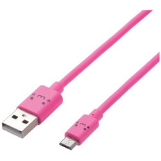 2A対応カラフルmicroUSBケーブル