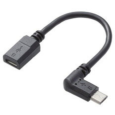 micro-USB　L字変換ケーブル(左側接続タイプ)