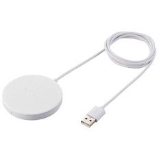 マグネット内蔵ケーブル一体型ワイヤレス充電器(5W･卓上･1m)