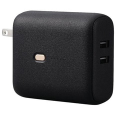 AC充電器一体モバイルバッテリー(5000mAh/12W/A×2)