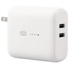 AC充電器一体モバイルバッテリー(5000mAh/12W/A×2)