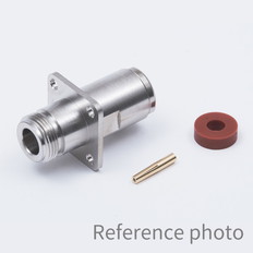 N型50Ω　ジャック(メス)　パネル付き　適合ケーブル　3D-2W