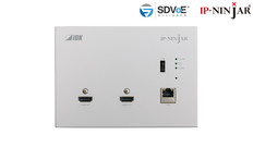 HDMIトランシーバー　ウォールプレート･CATモデル黒パネル