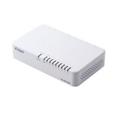 Giga対応スイッチングHub/8ポート/プラスチック筐体/磁石付き/電源外付モデル/ホワイト