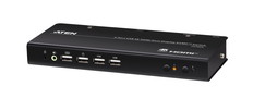 2ポートUSB　HDMIデュアルディスプレイKVMPスイッチ(4K対応､2ポートUSB　2.0ハブ搭載)