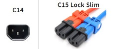 ロックスリム電源ケーブル　C14/C15LS　15A250V　2m　青
